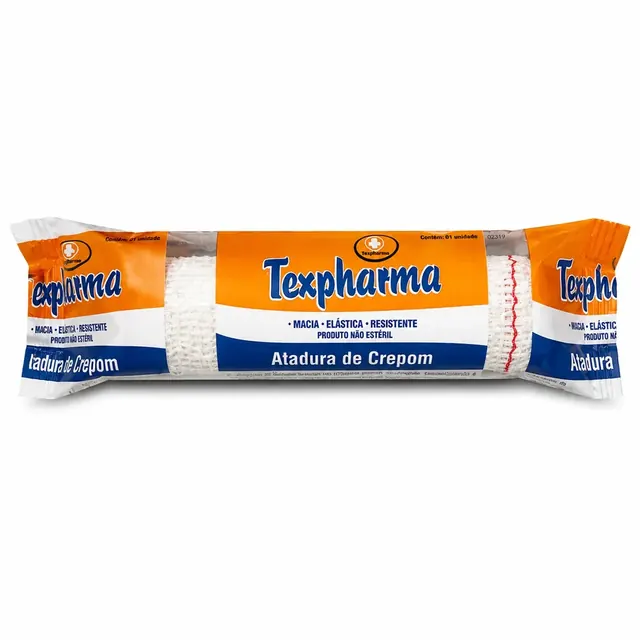 Atadura de Crepom Texpharma embalada.
